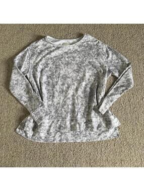Rachel Hollis gray & white tie-dye long sleeve top